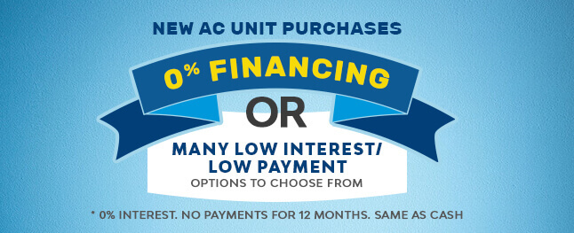 Financing for air conditioning units